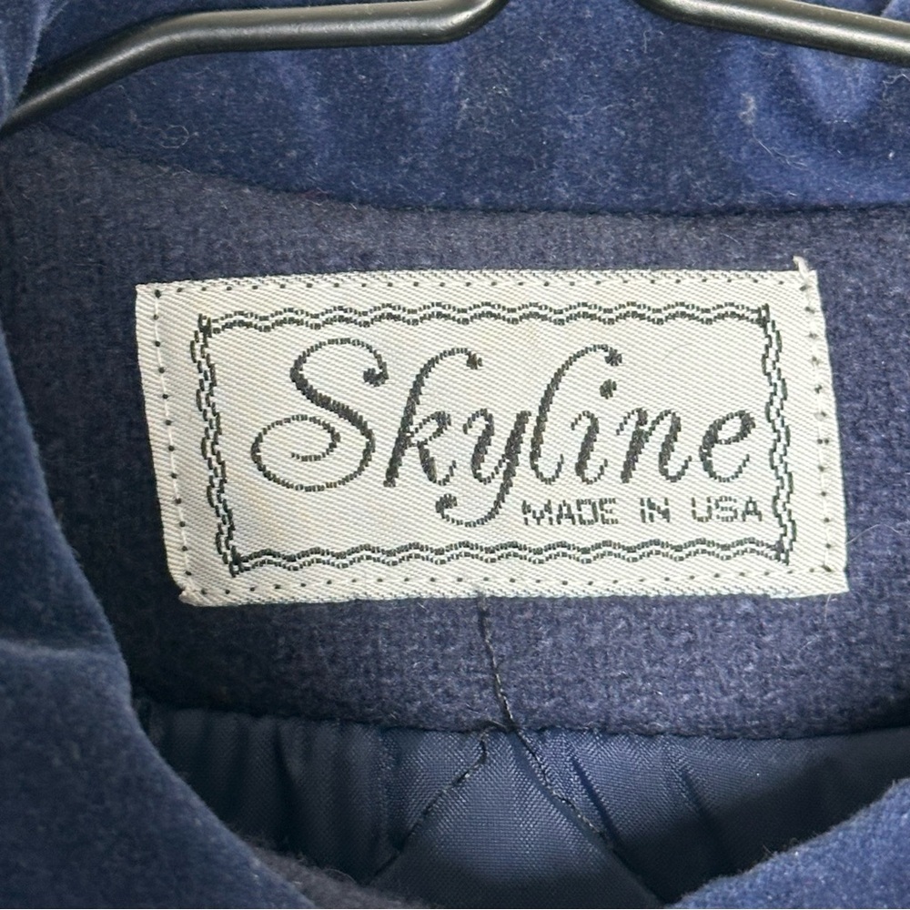 Vintage Skyline Wool & Velvet Coat and Hat Girls - Picture 4 of 10